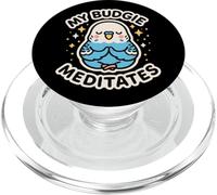 My Budgie Meditates Loro Bird Theme Cute Art PopSockets PopGrip para MagSafe