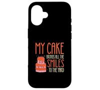 My Cake trae todas las sonrisas al patio divertidos pasteleros Carcasa para iPhone 16