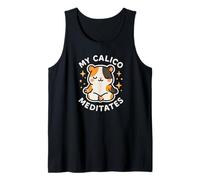 My Calico Guinea Pig Medita Divertido Lindo Camiseta sin Mangas