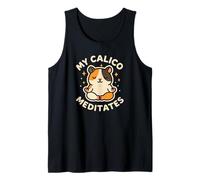 My Calico Guinea Pig Medita Lindo Divertido Camiseta sin Mangas