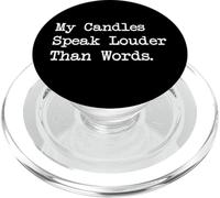 My Candles Speak Louder Than Words - Citas divertidas para hacer velas PopSockets PopGrip para MagSafe