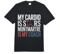My Cardio is Stairs; Montmartre is my Coach. Paris Vacation Comfort Colors Adult Heavyweight T-Shirt