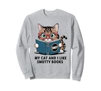 My Cat and I Like Smutty Books Nerd Reading Bookworm Sudadera