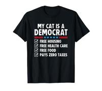 My Cat is a Democrat Free Housing Health Care Food Taxes Camiseta