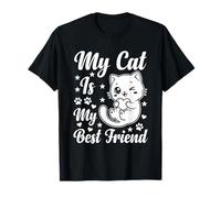 My Cat Is My Best Friend, Lindo Gato Kawaii corazón Cita Gato Camiseta