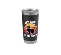 My Cat Is My Child Vaso térmico de acero inoxidable de doble pared