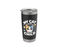 My Cat Is My Child Vaso térmico de acero inoxidable de doble pared
