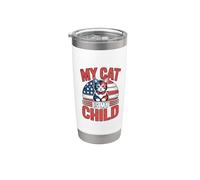 My Cat Is My Child Vaso térmico de acero inoxidable de doble pared