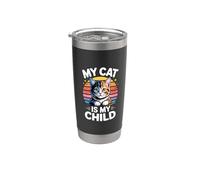 My Cat Is My Child Vaso térmico de acero inoxidable de doble pared
