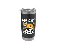 My Cat Is My Child Vaso térmico de acero inoxidable de doble pared