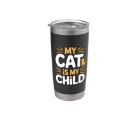 My Cat Is My Child Vaso térmico de acero inoxidable de doble pared