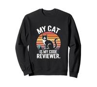 My Cat Is My Code Reviewer Programador Divertido Sudadera