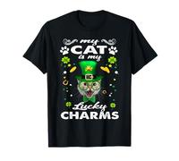 My Cat Is My Lucky Charm Kitten St Patricks Day Cats Lovers Camiseta