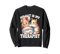 My Cat Is My Therapist Cat Gnome Graphic For Cat Mom And Dad Sudadera