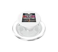 My Cat Is My Valentine Bengala Street Graffiti Amante de los Gatos PopSockets PopGrip para MagSafe