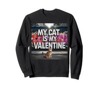 My Cat Is My Valentine Bengala Street Graffiti Amante de los Gatos Sudadera