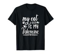 My Cat Is My Valentine Gatito Amante Corazón Día de San Valentín Camiseta