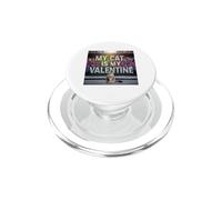 My Cat Is My Valentine Maine Coon Street Graffiti Amante de los Gatos PopSockets PopGrip para MagSafe