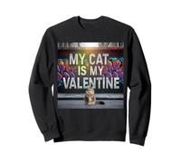My Cat Is My Valentine Maine Coon Street Graffiti Amante de los Gatos Sudadera