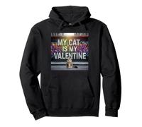 My Cat Is My Valentine Maine Coon Street Graffiti Amante de los Gatos Sudadera con Capucha