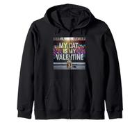 My Cat Is My Valentine Maine Coon Street Graffiti Amante de los Gatos Sudadera con Capucha