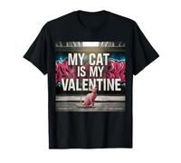 My Cat Is My Valentine Sphynx Street Graffiti Amante de los Gatos Camiseta