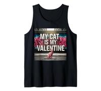 My Cat Is My Valentine Sphynx Street Graffiti Amante de los Gatos Camiseta sin Mangas