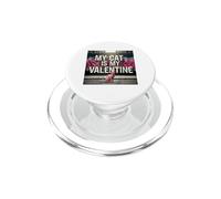 My Cat Is My Valentine Sphynx Street Graffiti Amante de los Gatos PopSockets PopGrip para MagSafe