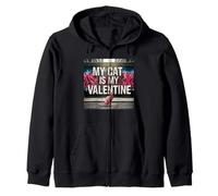 My Cat Is My Valentine Sphynx Street Graffiti Amante de los Gatos Sudadera con Capucha