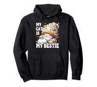 My Cat Ist My Bestie Cat Gnome Grandpa Graphic For Cat Mom Sudadera con Capucha