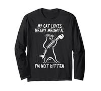 My Cat Loves Heavy Meowtal I'm Not Kitten - Gato divertido Manga Larga