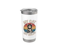 My Cat My Rules Vaso térmico de acero inoxidable de doble pared