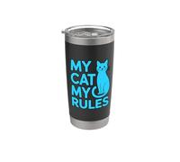 My Cat My Rules Vaso térmico de acero inoxidable de doble pared