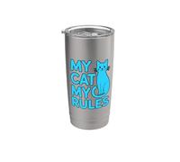 My Cat My Rules Vaso térmico de acero inoxidable de doble pared