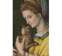 My Cat Talks Shit About You: Fine Art Hardcover Journal. A5 college ruled notebook. Over 200 pages: Featuring Bacchiacca's Portrait of a Young Lady Holding a Cat.