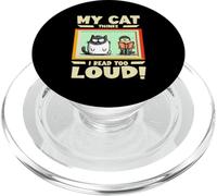 My cat thinks I read too loud PopSockets PopGrip para MagSafe