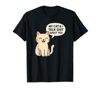 MY-CAT y YO HABLAMOS S.H.I.T. SOBRE TI Divertido anime Cat Friend Camiseta