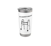 My Chariot Espera Funny Senior Walker Discapacidad PT Rehabilitación Vaso térmico de acero inoxidable de doble pared
