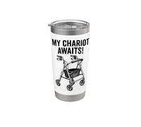 My Chariot Espera Funny Senior Walker Discapacidad PT Rehabilitación Vaso térmico de acero inoxidable de doble pared