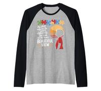 My child See Differently Autistic Autism Awareness Mom life Camiseta Manga Raglan
