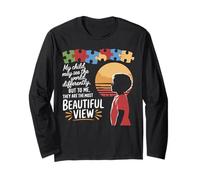 My child See Differently Autistic Autism Awareness Mom life Manga Larga