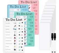 My Chores Checklist 4pcs Lista de Tareas Detachable and Reusable for Family Chore Chart for Home School RV Travel Planning Daily Reminder Tool