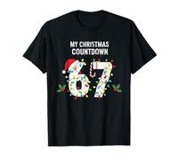 My Christmas Countdown 67 Luces navideñas Papá Noel Camiseta