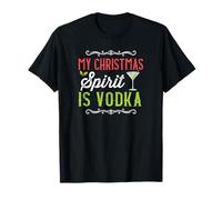 My Christmas Spirit Is Vodka Bebida Festiva Divertida Camiseta