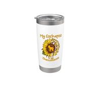 My Cockapoo Dog Is My Sunshine Sunflower Dog Paw Puppy Lover Vaso térmico de acero inoxidable de doble pared