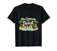 My Commute is a Beach Walk Fiesta de Vacaciones Permanentes Camiseta