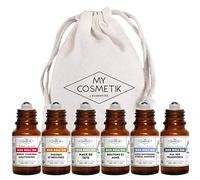 MY COSMETIK - Pack Completo SOS Roll'on - Set de 6 Roll'ons con aceites esenciales 100% puros y orgánicos - 6 x 10 ml + bolsita 100% algodón