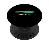 'My Cup of tee' Funny Golf tee with Golf Green for Golfers PopSockets PopGrip Adhesivo