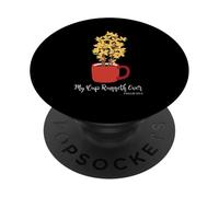 My Cup Runneth Over Salmo 23:5 Cita inspiradora PopSockets PopGrip Adhesivo