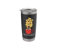 My Cup Runneth Over Salmo 23:5 Cita inspiradora Vaso térmico de acero inoxidable de doble pared